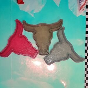 Set of Three Bull Head Freshie Molds DESTASH